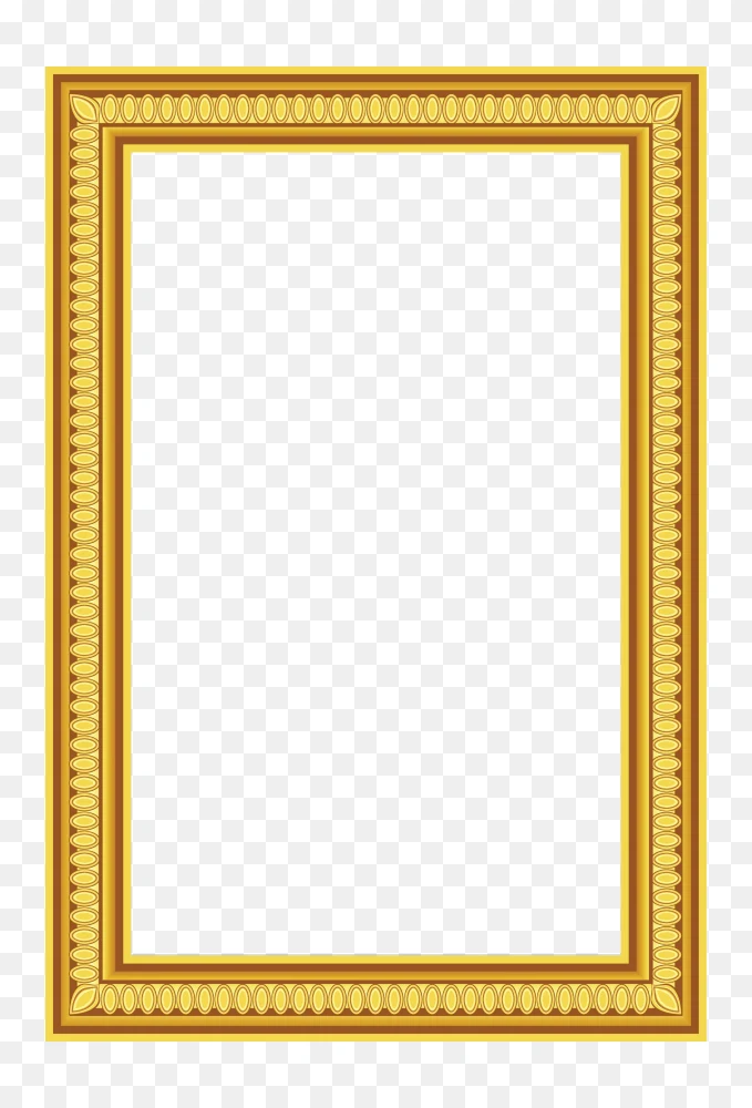 Golden Frame PNG  Transparent Background