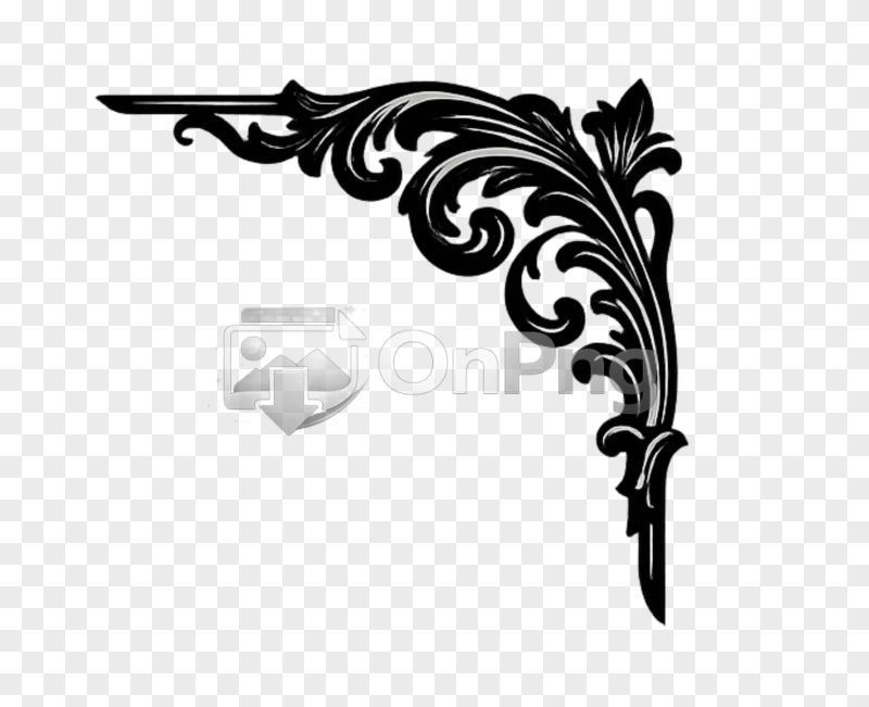 Black Corner Frame PNG – Elegant Vintage Border Design