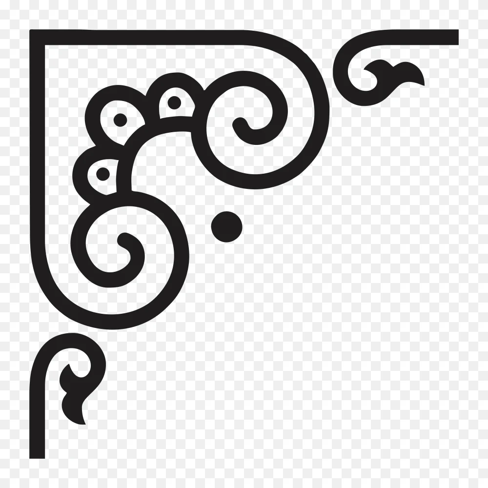 Corner Vector Png Decorative Floral Border Design  Transparent Background