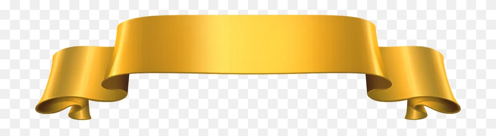 Premium Gold Certificate Ribbon Png – Elegant Award Banner Design  Transparent Background