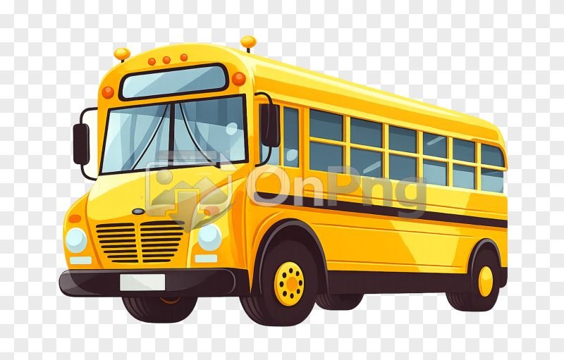 School Bus Png – High Quality Cartoon Yellow Bus Transparent Image