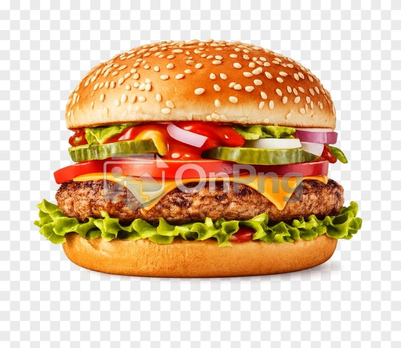 Veg Burger Png High Quality Transparent Background Fresh Food Image