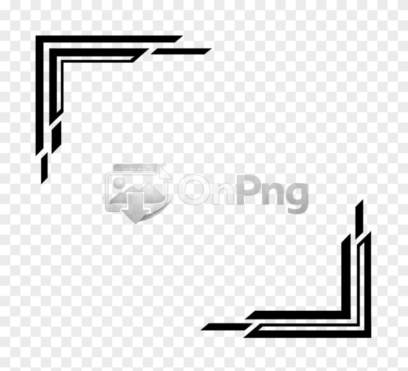 Minimal Black Corner Frame PNG – Modern Abstract Border Design