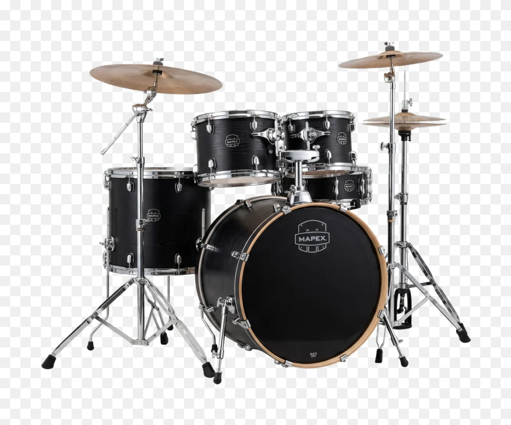 Drums Set Png – Full Black Acoustic Drum Kit Transparent Image  Transparent Background