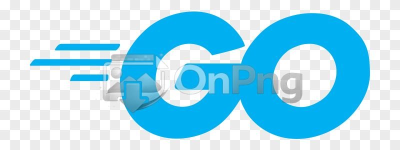 Modern Golang Logo Png with Clean Blue Typography Design