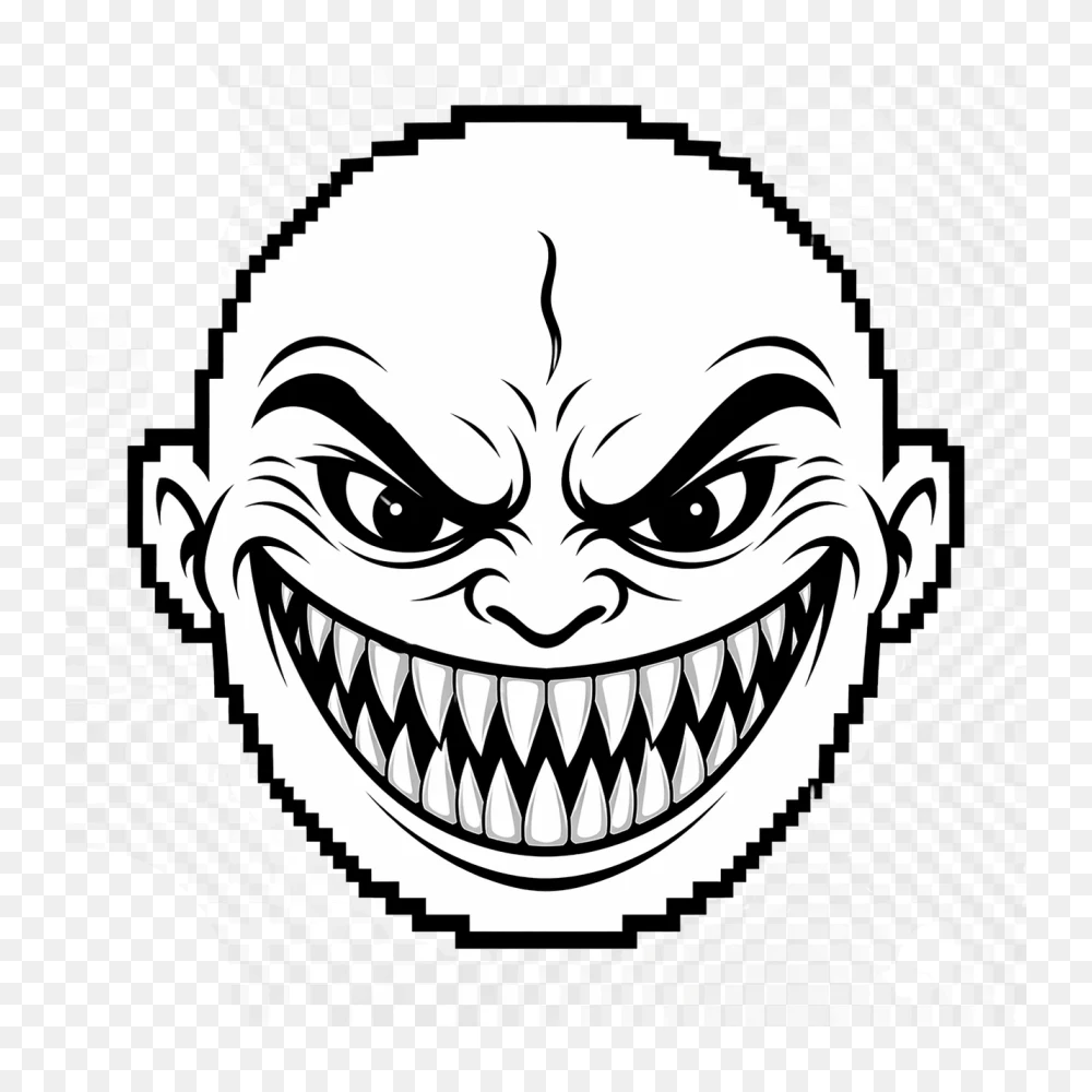 Scary Troll Face Png Evil Grinning Monster Face Transparent Background  Transparent Background
