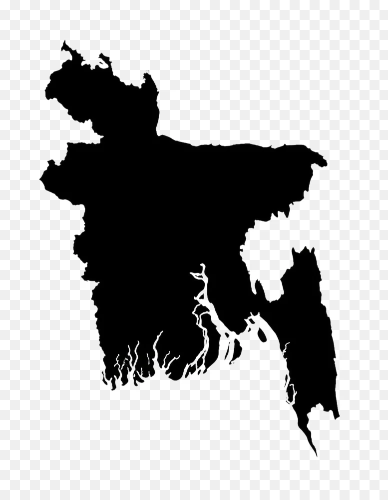 Bangladesh Map Png Black Silhouette Country Map Transparent Background  Transparent Background