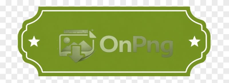 Banner Sticker Png – Green Label Badge Transparent Background