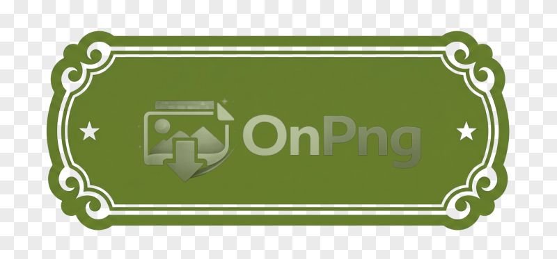 Green Blank Banner Sticker PNG
