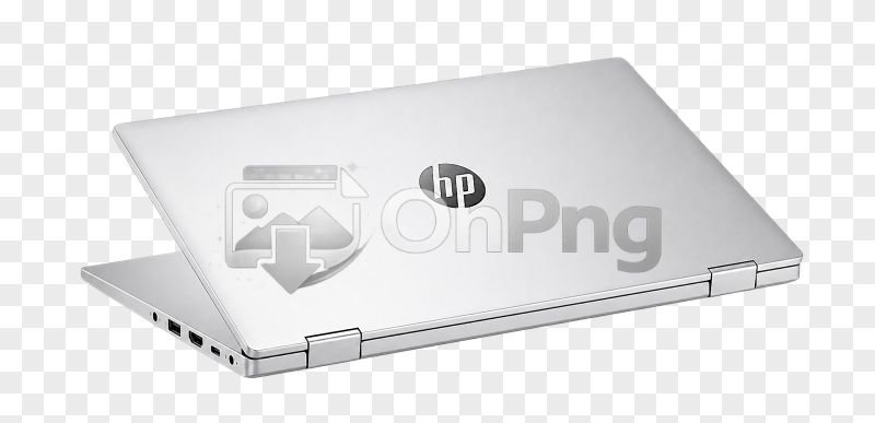 Hp Laptop Png – Sleek Silver Notebook Transparent Background HD