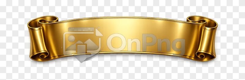 Metallic Gold Ribbon PNG Transparent Background