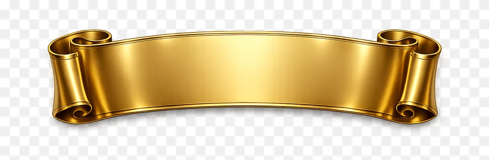 Metallic Gold Ribbon PNG Transparent Background  Transparent Background