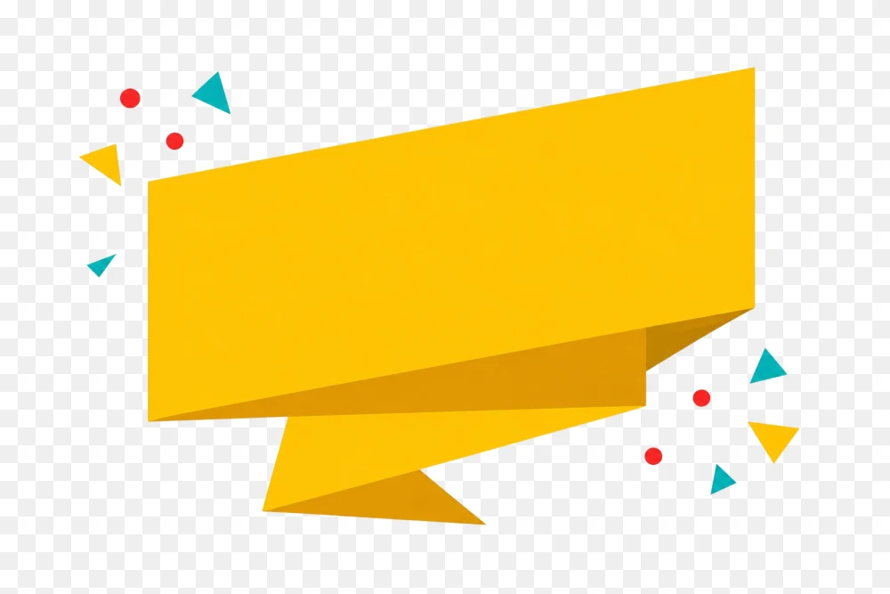 Offer Banner Png – Modern Yellow Ribbon Transparent Background  Transparent Background