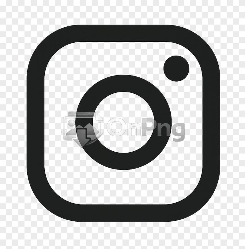 Instagram Icon Png – Black Minimal Logo Transparent