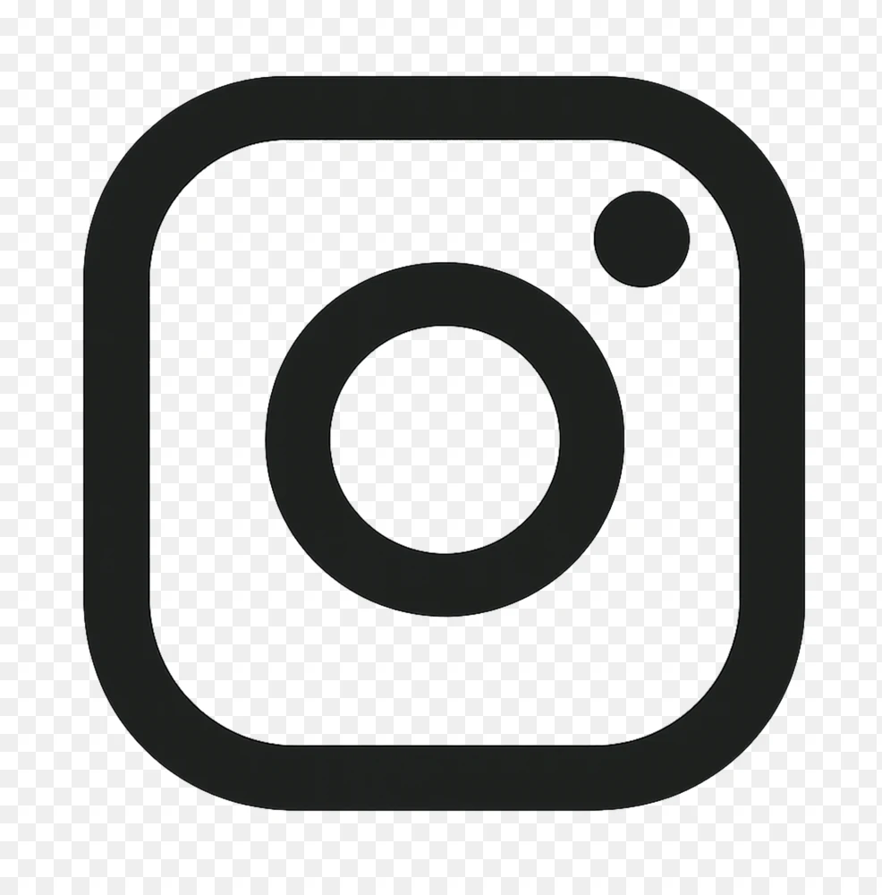 Instagram Icon Png – Black Minimal Logo Transparent  Transparent Background