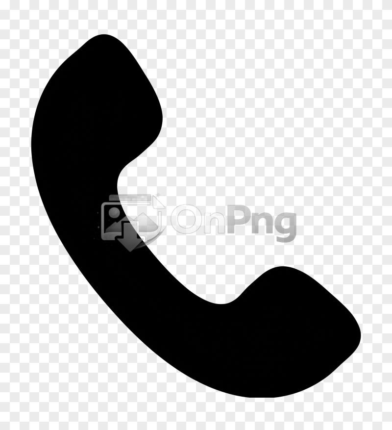 Black Landline Handset Silhouette - Transparent PNG Icon