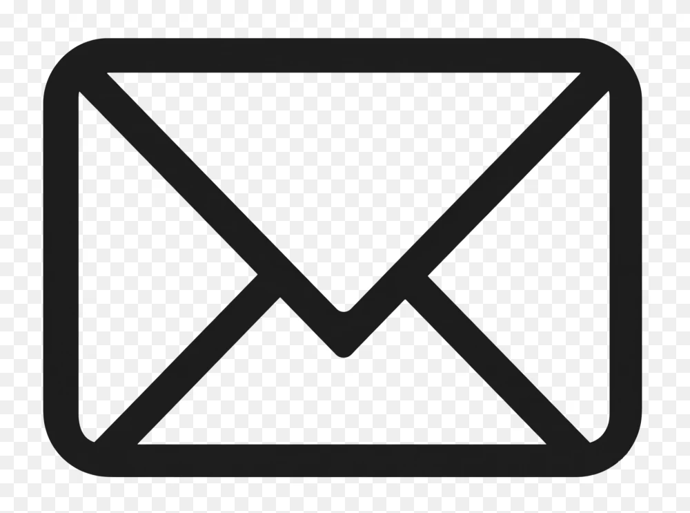Black Mail Envelope Icon Png Transparent Background  Transparent Background
