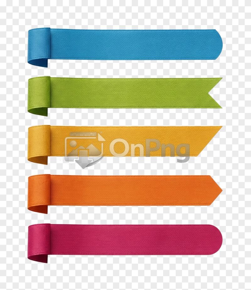 Label Banners Png Multi-colored Transparent Background