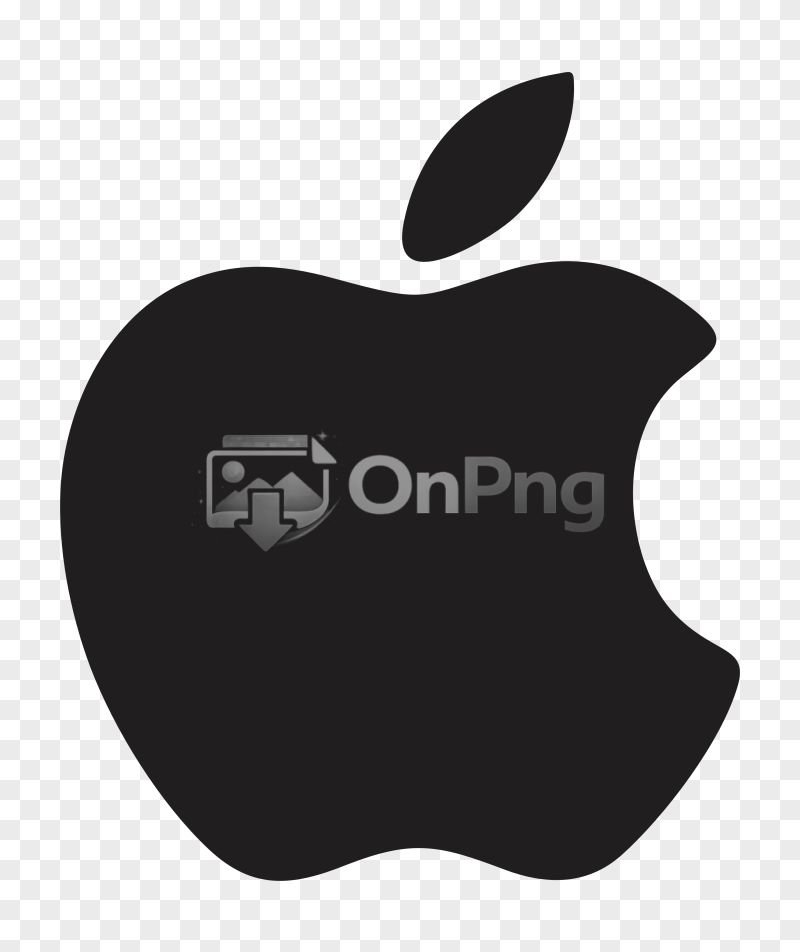 Apple Logo PNG Transparent Background Icon