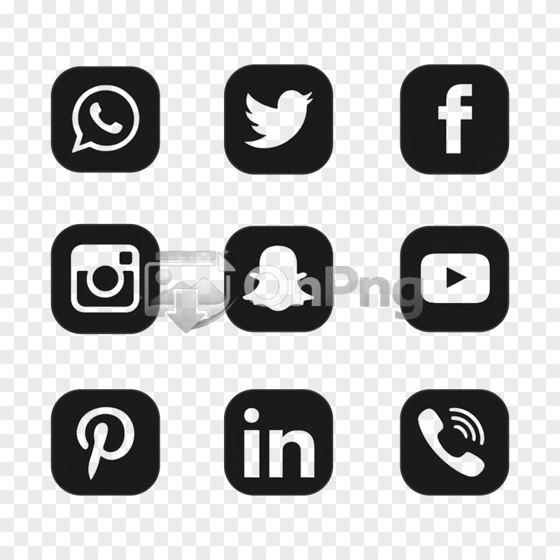 Social Icon PNG – Transparent Background Social Media Icons Pack