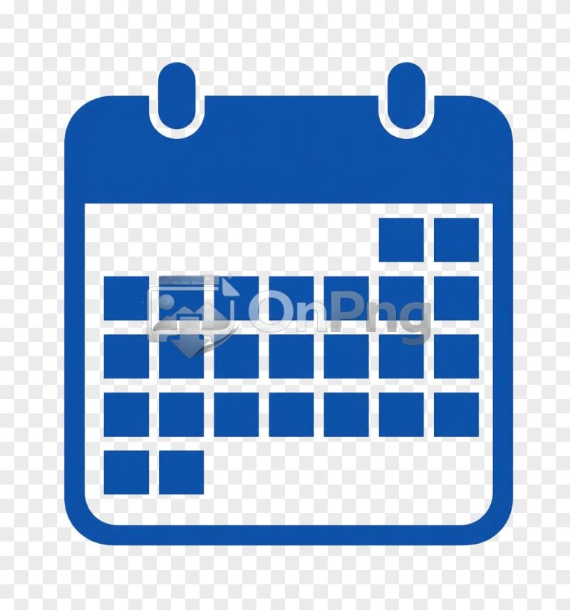 Blue Flat Design Calendar Icon PNG