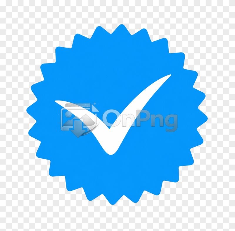 Blue Verified Badge Checkmark Icon PNG