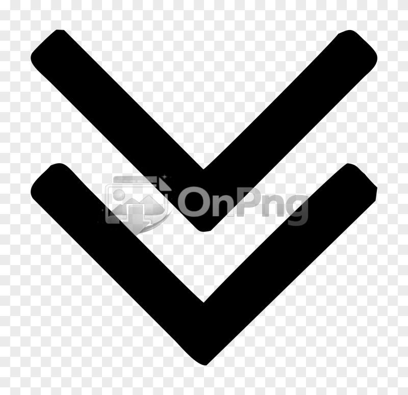 Double Down Arrow Vector Icon PNG