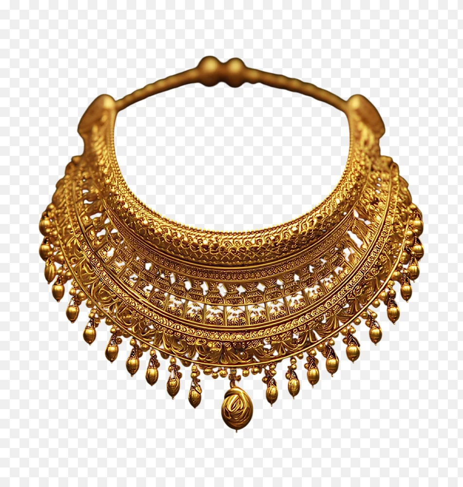 Gold Bridal Choker Transparent Background PNG  Transparent Background
