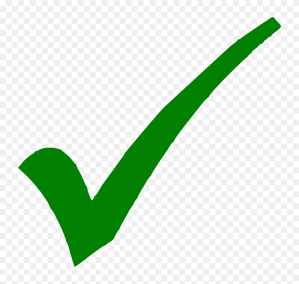 Green Check Mark Icon PNG  Transparent Background