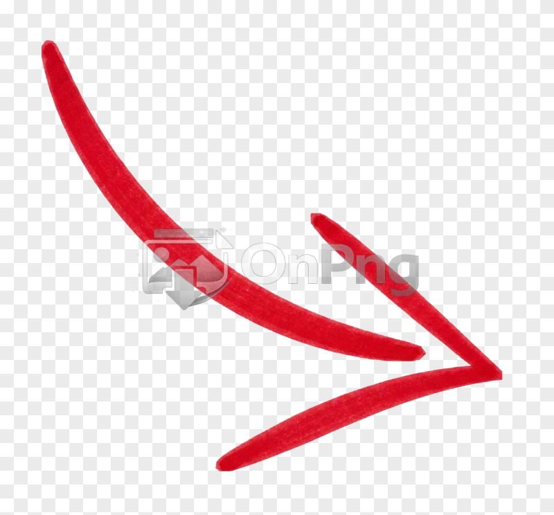 Red Curved Arrow Transparent Background PNG