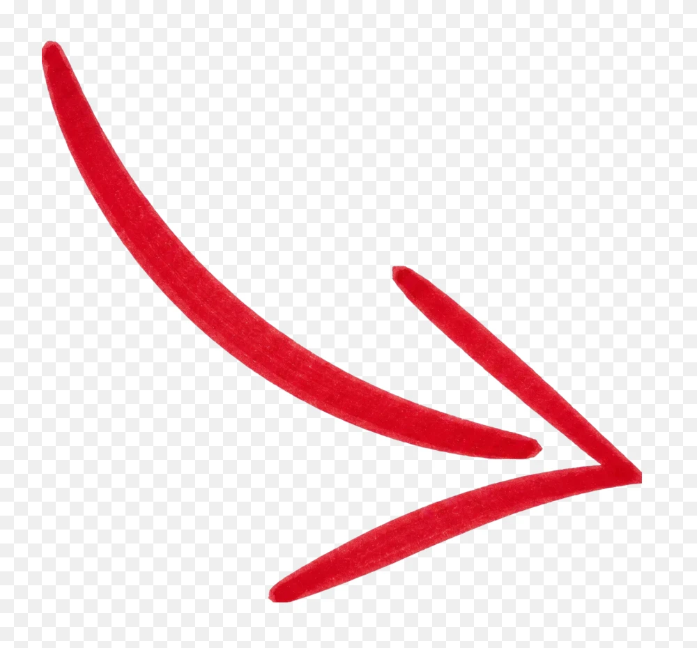 Red Curved Arrow Transparent Background PNG  Transparent Background