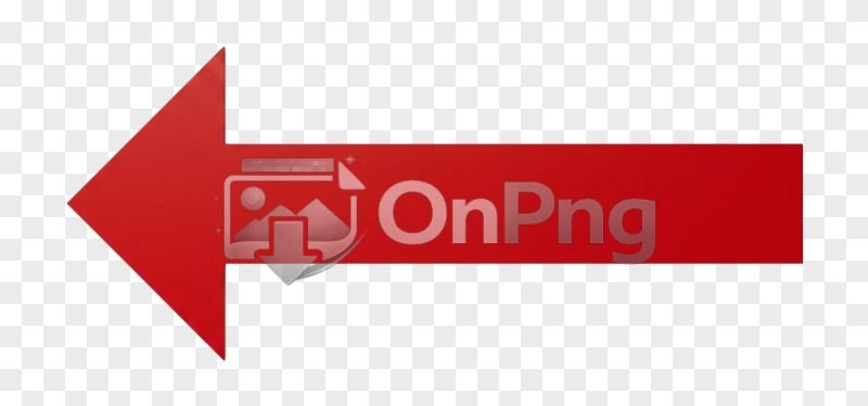 Red Left Pointing Arrow Icon PNG