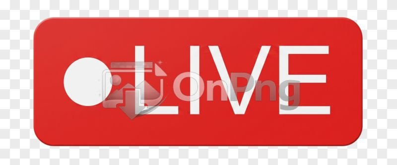 Transparent Red LIVE Status Badge Icon PNG
