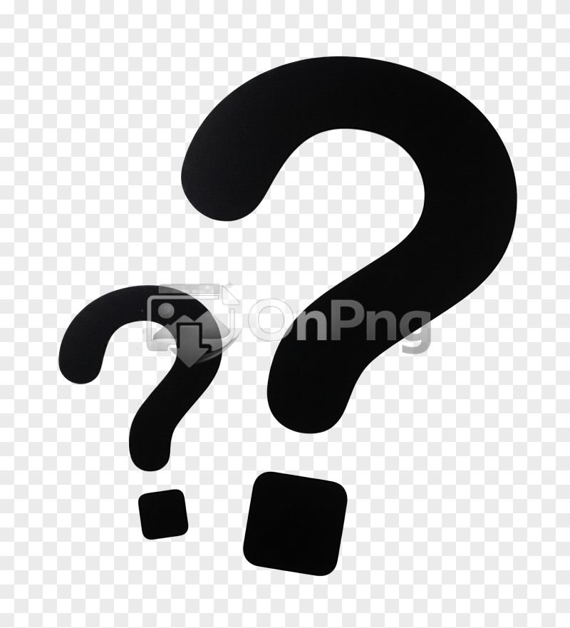 Bold Black Double Question Mark Icon PNG