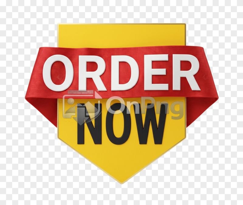 3D Order Now Ribbon Promotional Badge