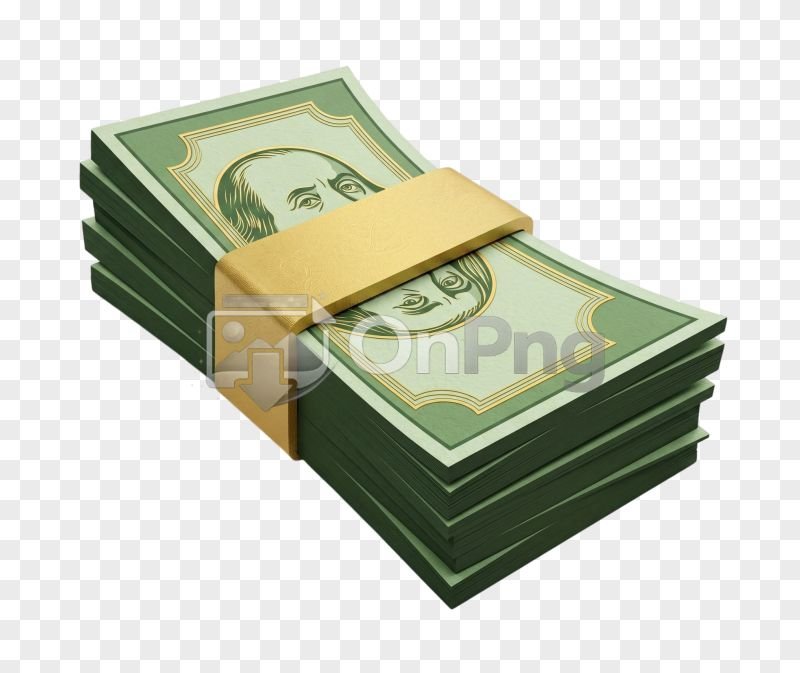 3D Stack of US Dollars Icon PNG