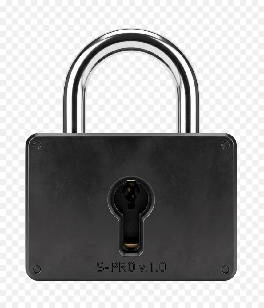 Black Security Door Lock PNG  Transparent Background