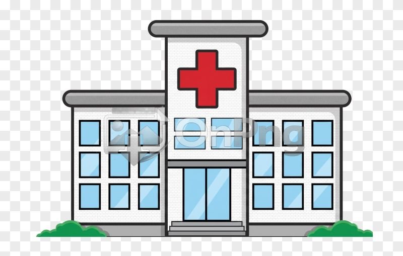Hospital Building with Red Cross Symbol Icon Png