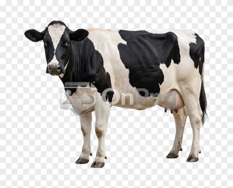 Black and White Holstein Dairy Cow Transparent PNG