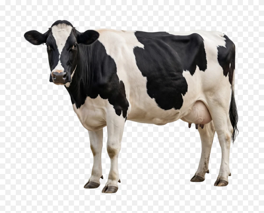 Black and White Holstein Dairy Cow Transparent PNG  Transparent Background