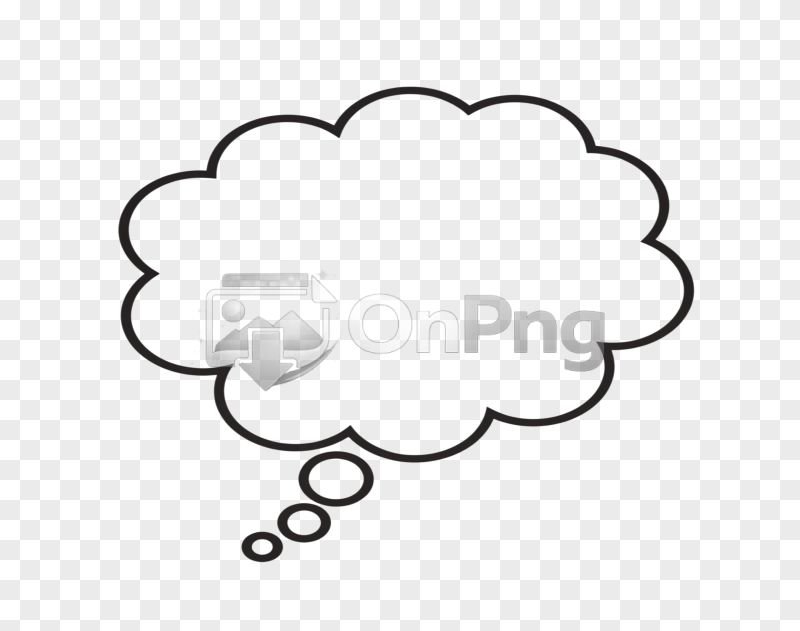 Cloud-Style Thinking Speech Bubble Outline