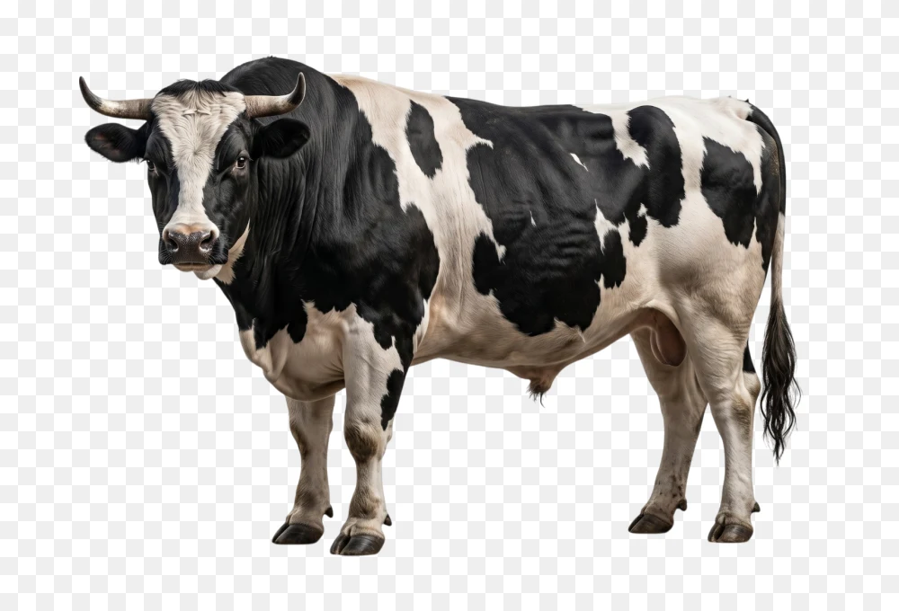 Transparent Black and White Bull PNG  Transparent Background