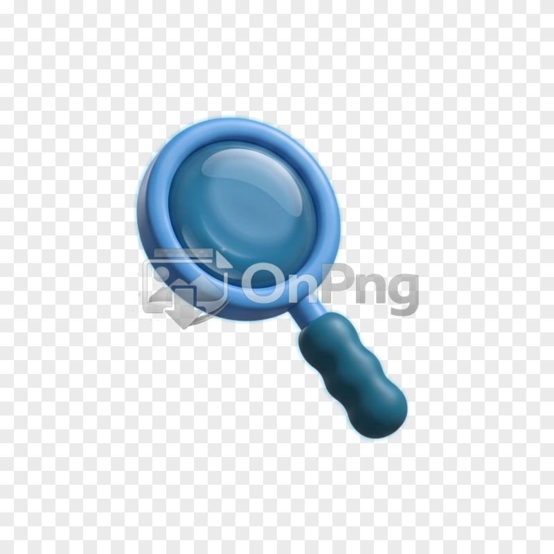 3D Blue Magnifying Glass Search Icon PNG