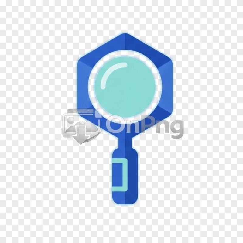 Blue Glass Search Icon PNG