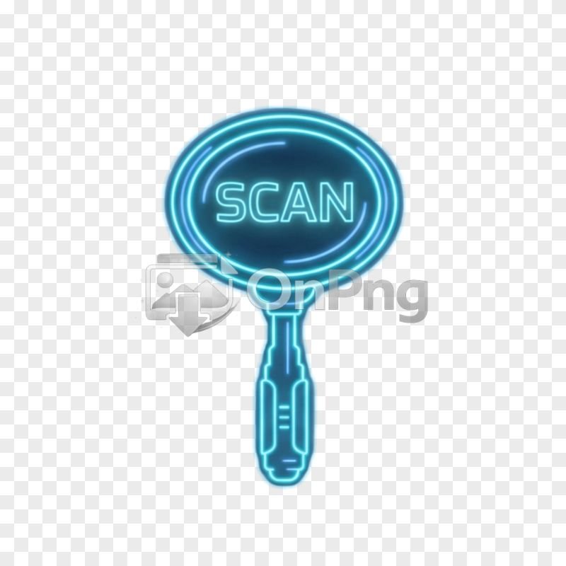 Blue Scan Magnifying Glass Icon PNG