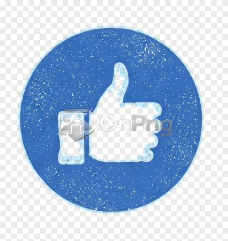Blue Thumbs Up Like Icon PNG