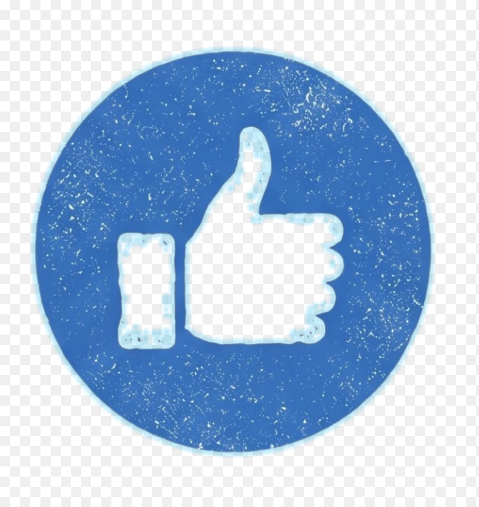 Blue Thumbs Up Like Icon PNG  Transparent Background