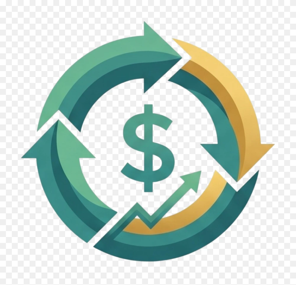 Financial Cycle Dollar Arrow PNG  Transparent Background