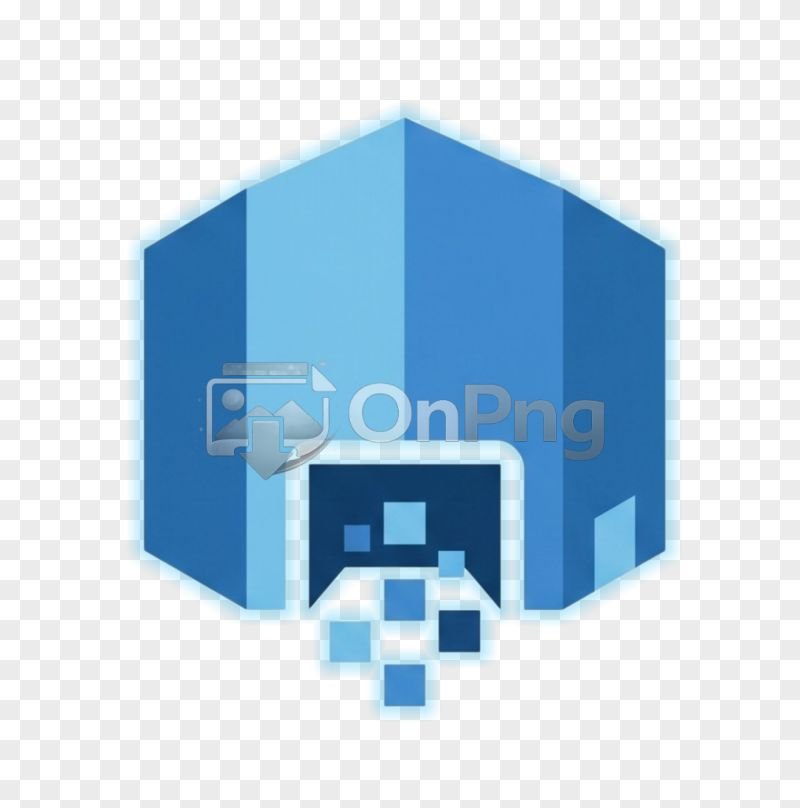 Flat Blue Data Center Database Icon PNG