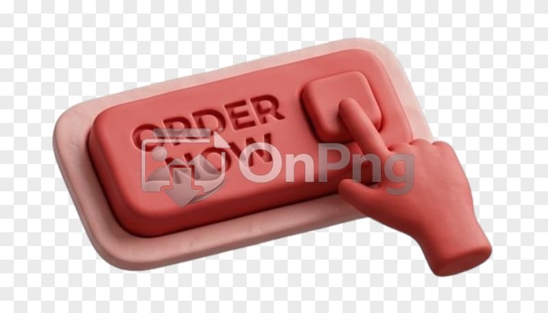 3D Gradient Order Now Button PNG